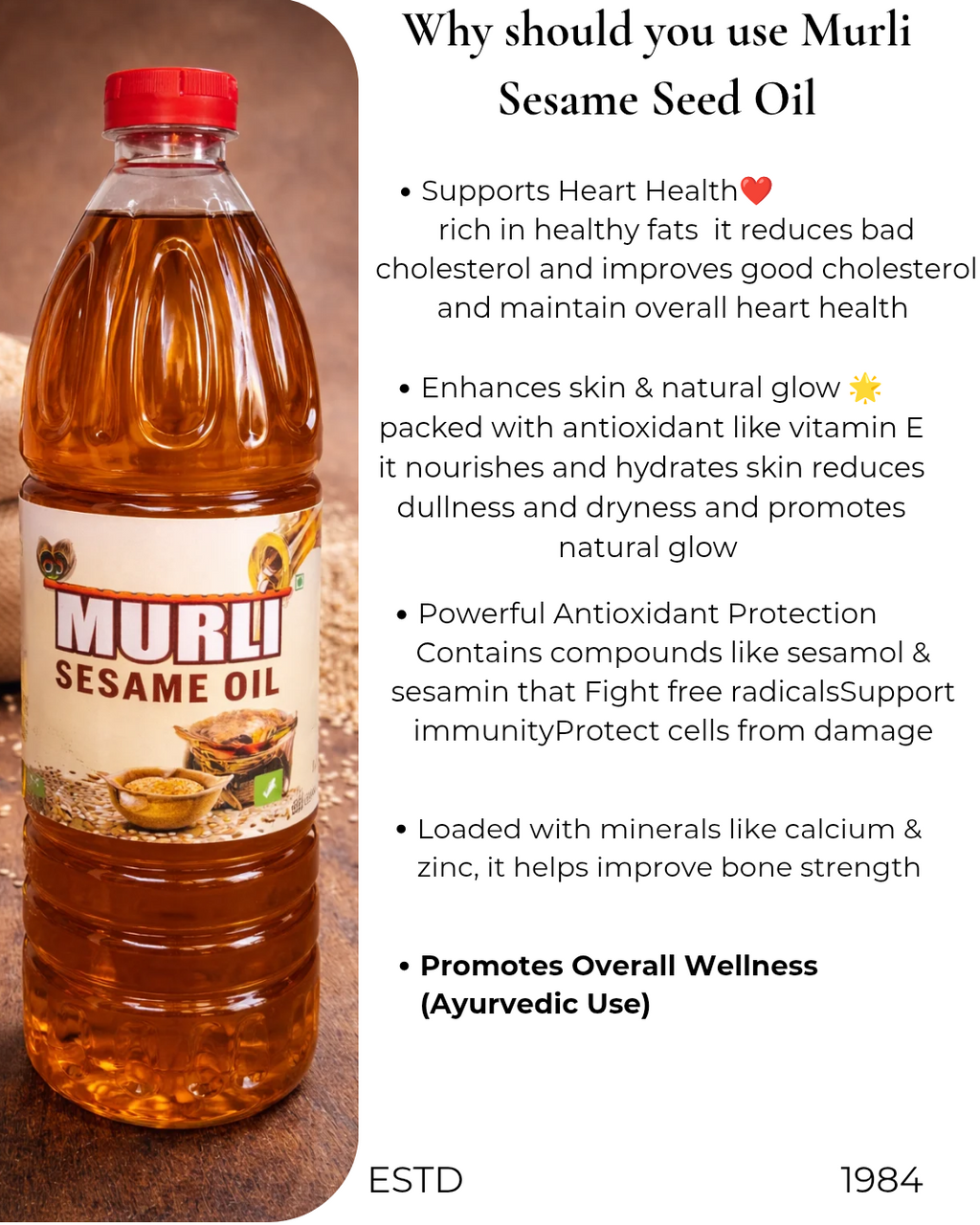 Murli Sesame Seed Oil 1L